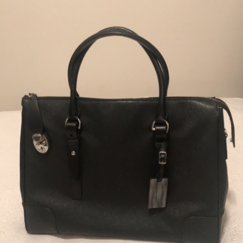Tumi leather handbag
